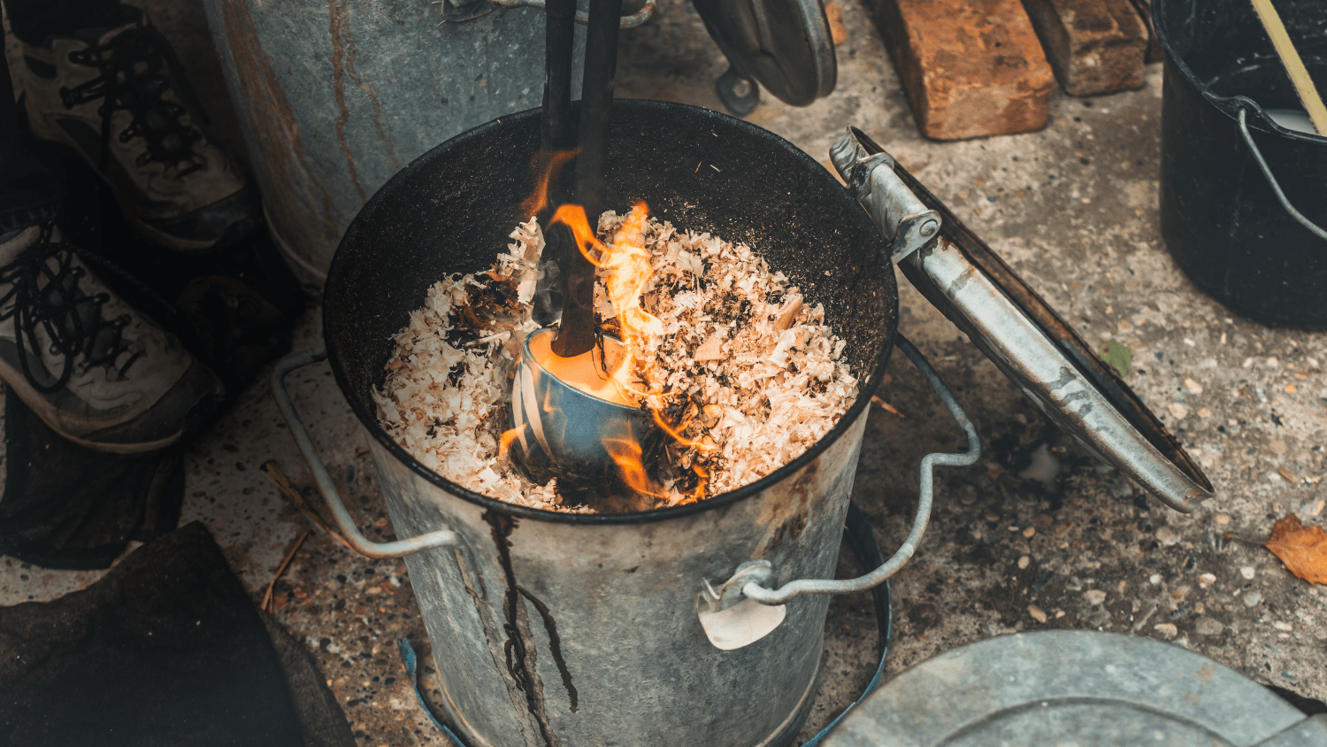 Raku firing workshop in Cheshire